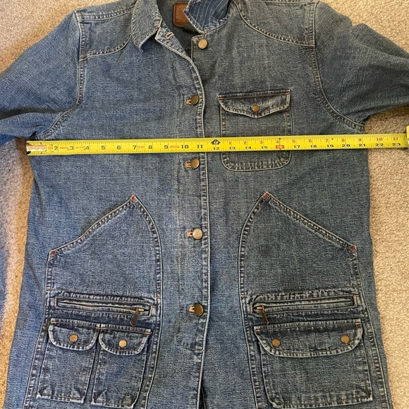 Lauren Denim Ralph Lauren Jean Barn Chore Jacket Coat  Womens Vintage 1990 Sz M - Picture 7 of 8